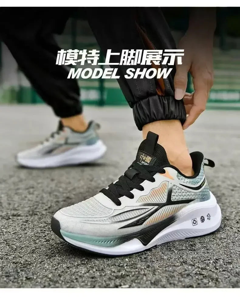 Men’s Lightweight Running & Walking Sneakers – Breathable Lace-Up